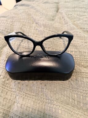 Coach Black Cat-Eye Optical Glasses